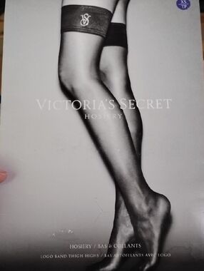 Victoria's Secret Purple Thigh High Hosiery with Logo Band